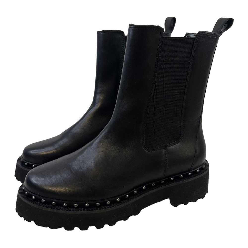 Vince Camuto Meendey Chelsea Leather Boot Black 10